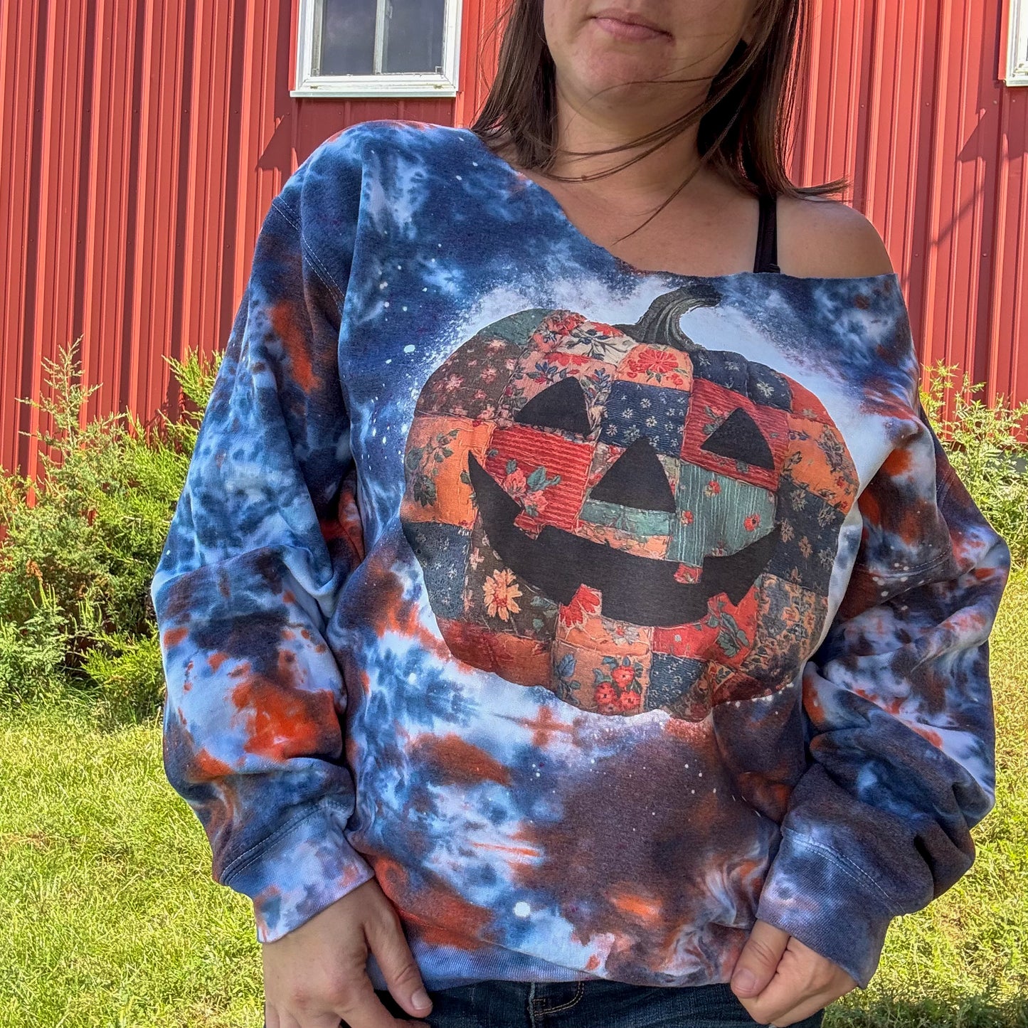 Tie Dye patchwork Pumpkin