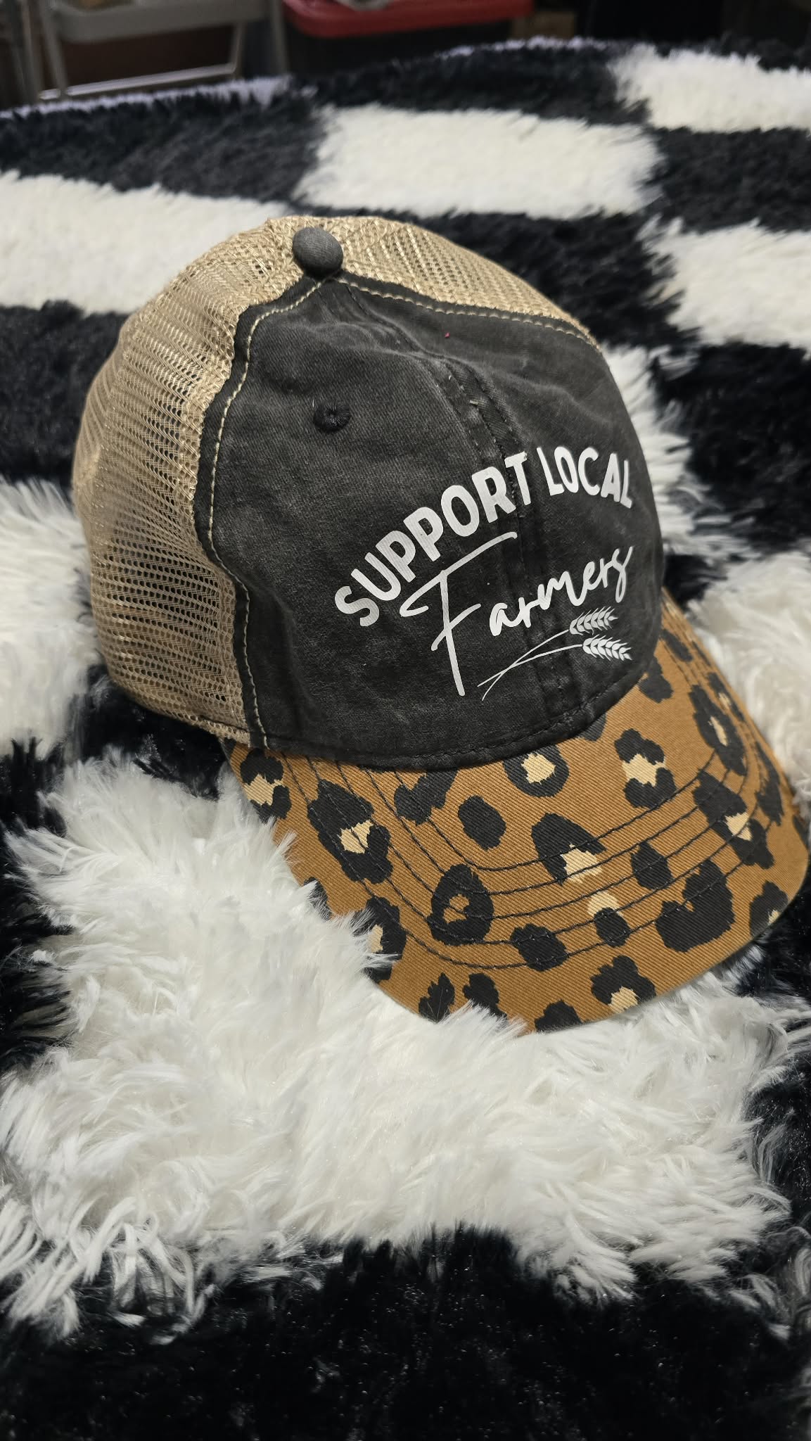 Support Local Farmers Leopard Hat