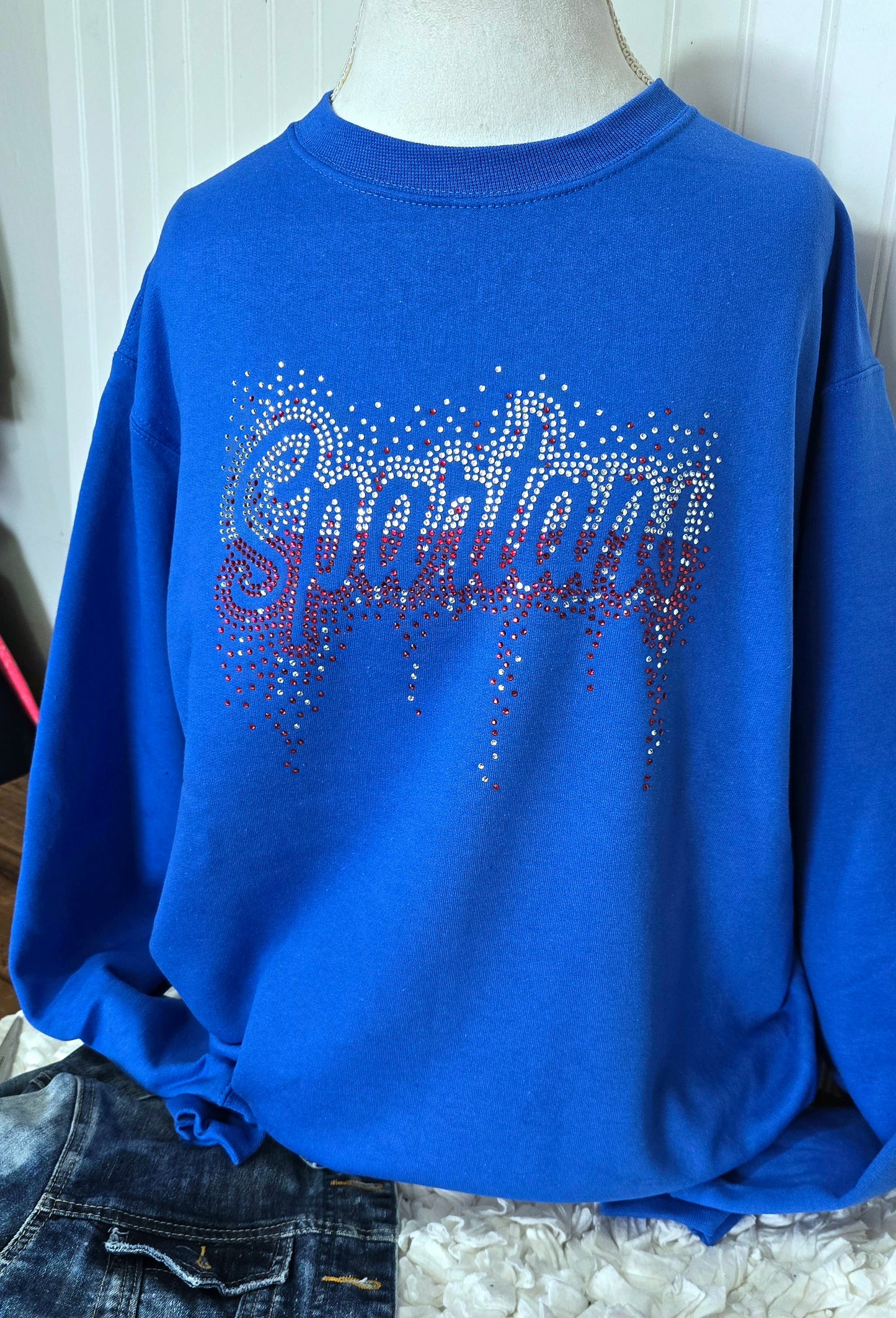 Rhinestone drip Spartans