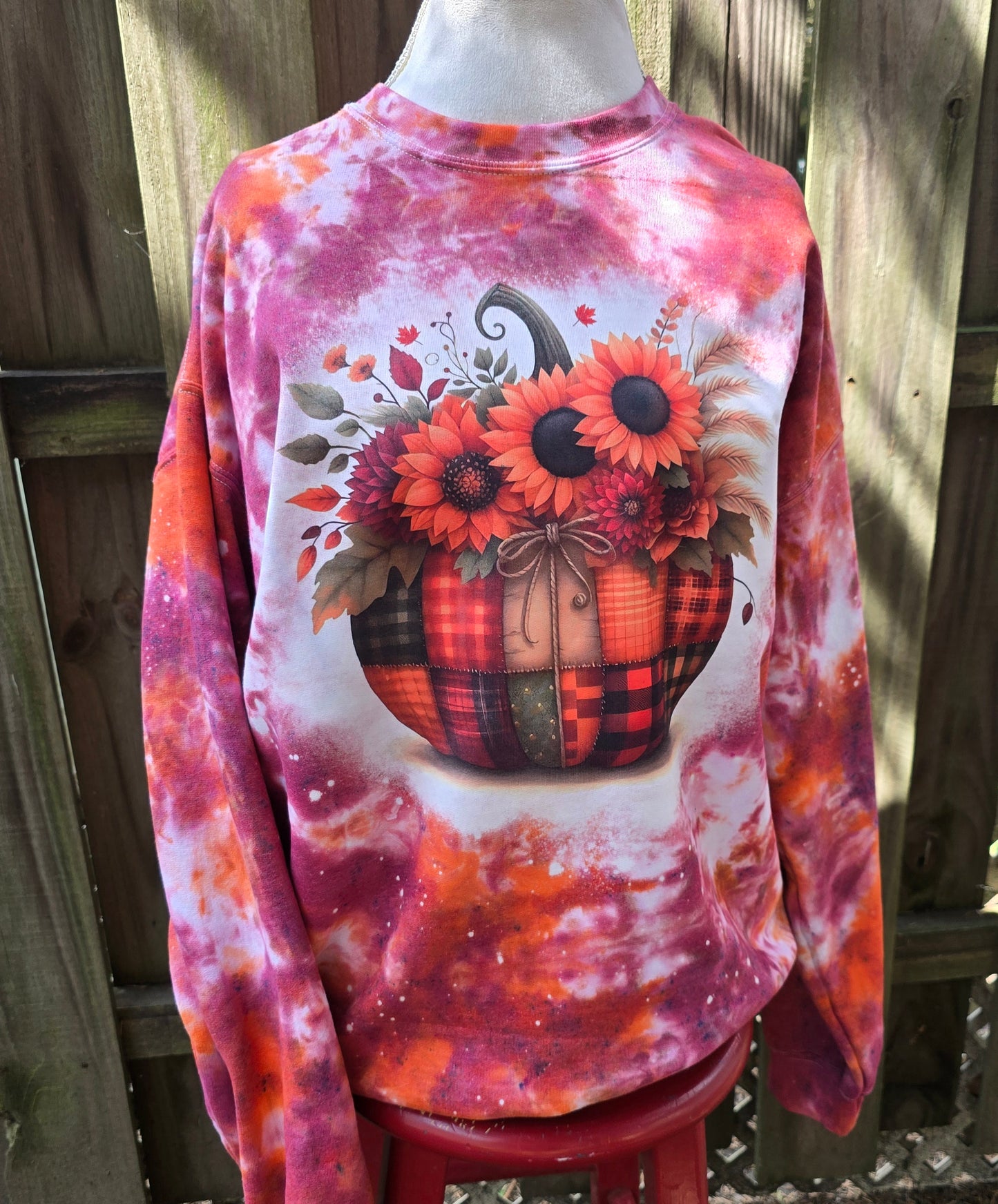 Tie Dye patchwork Sunflowers