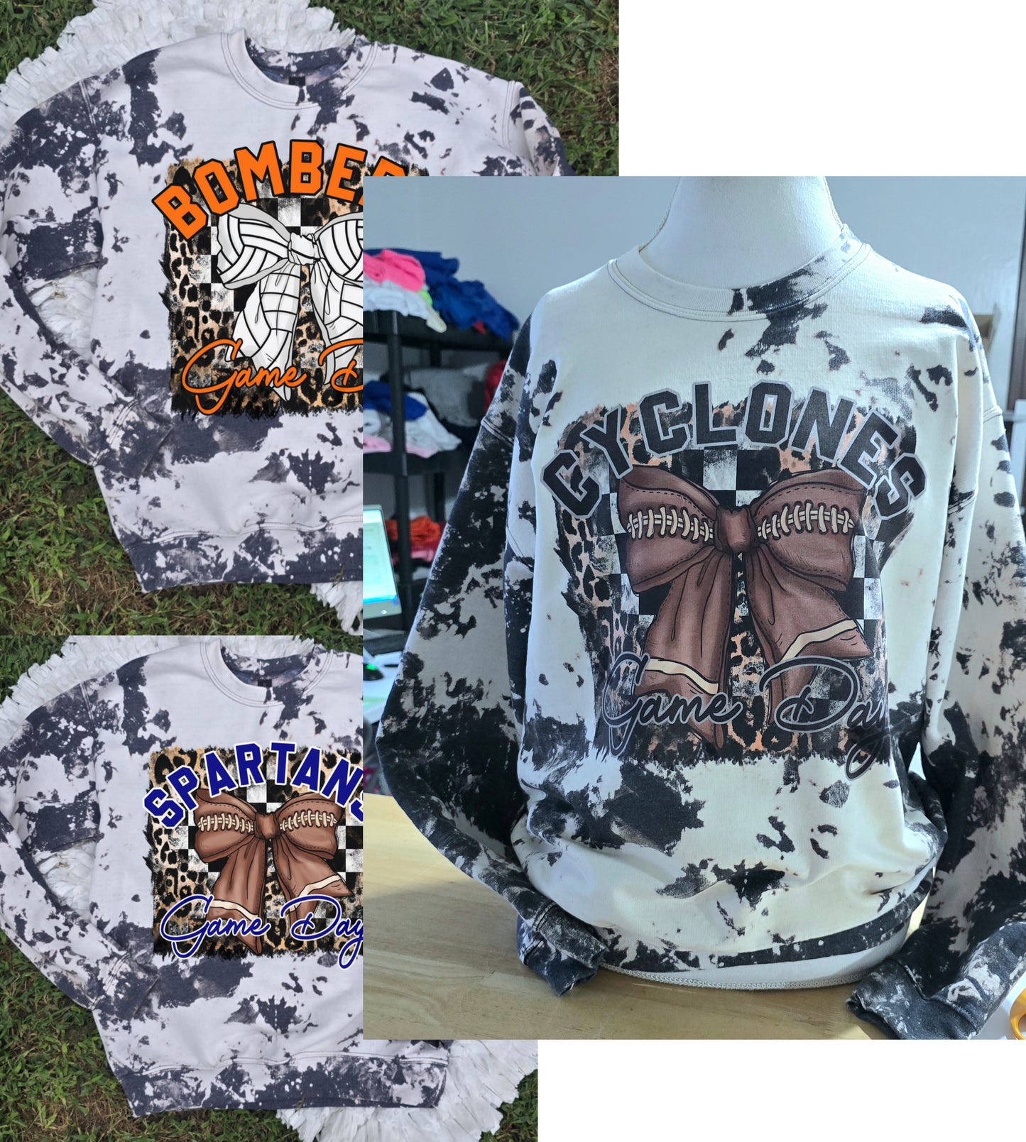 Sports Bow Leopard & checkered