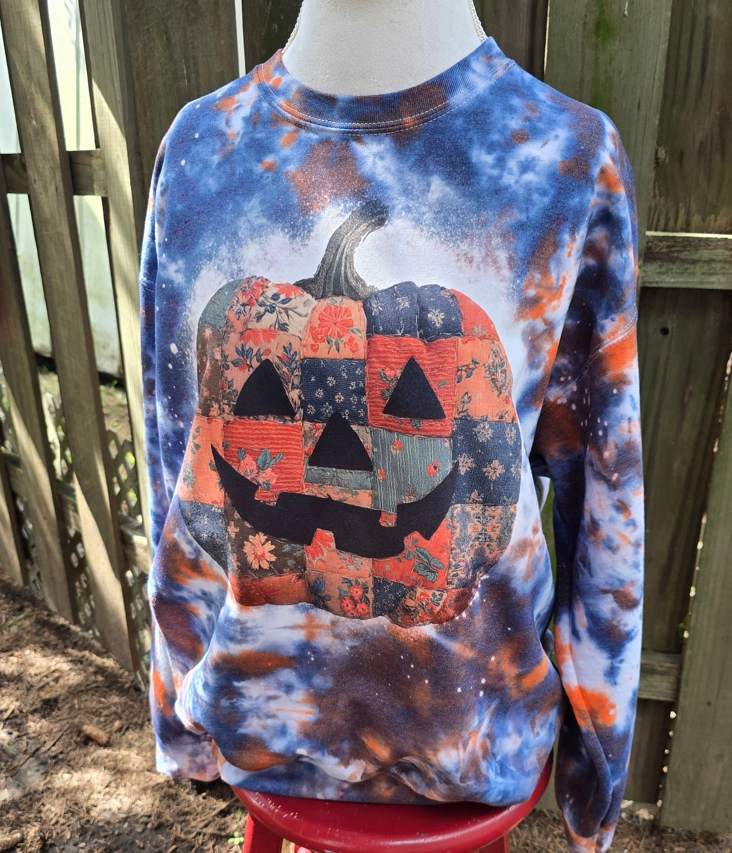 Tie Dye patchwork Pumpkin