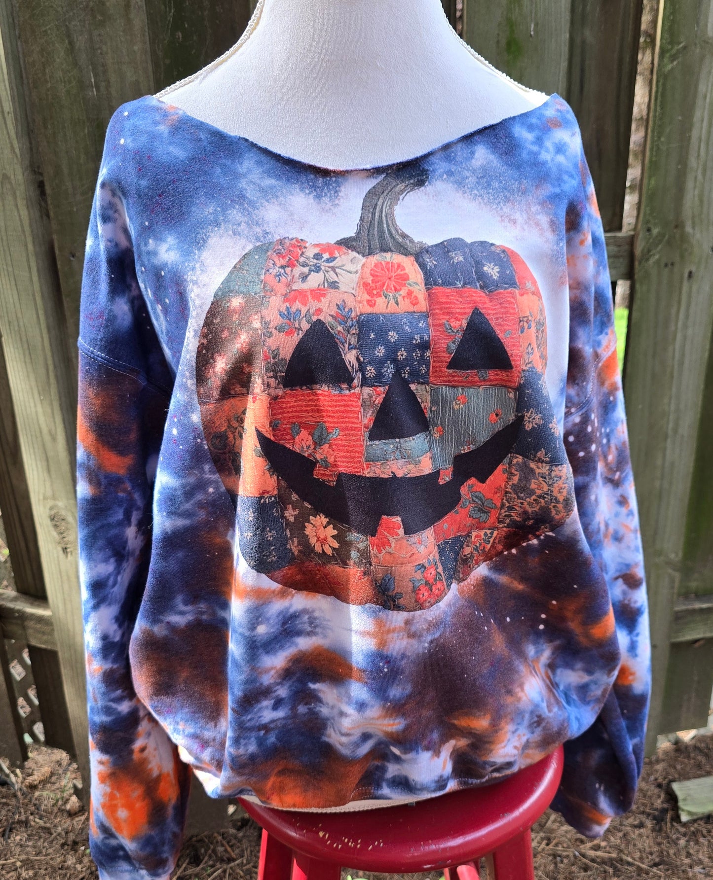 Tie Dye patchwork Pumpkin