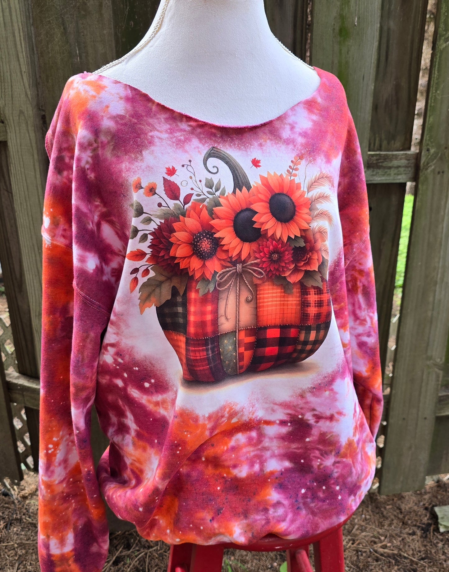 Tie Dye patchwork Sunflowers
