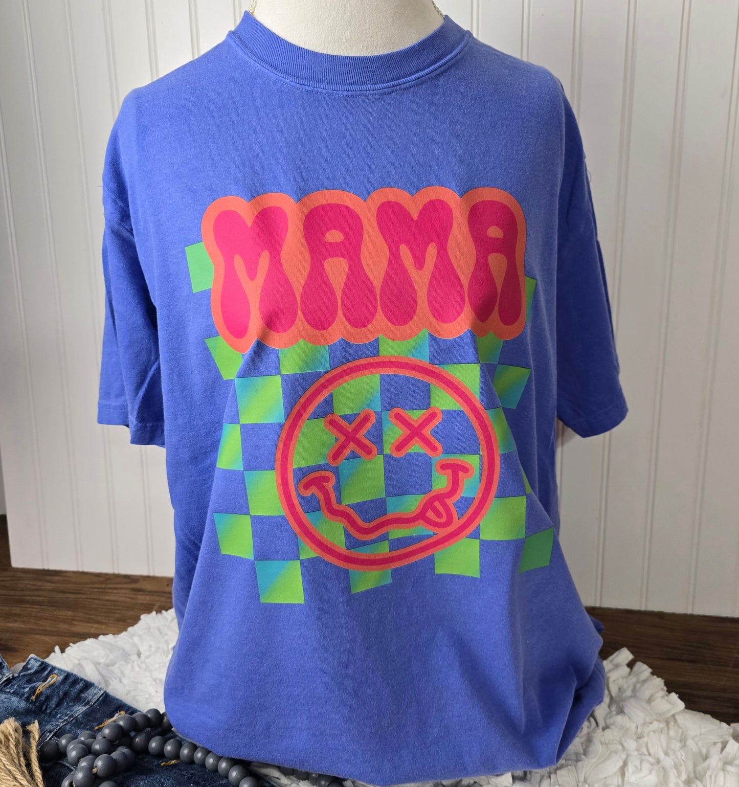 Mama retro checkered