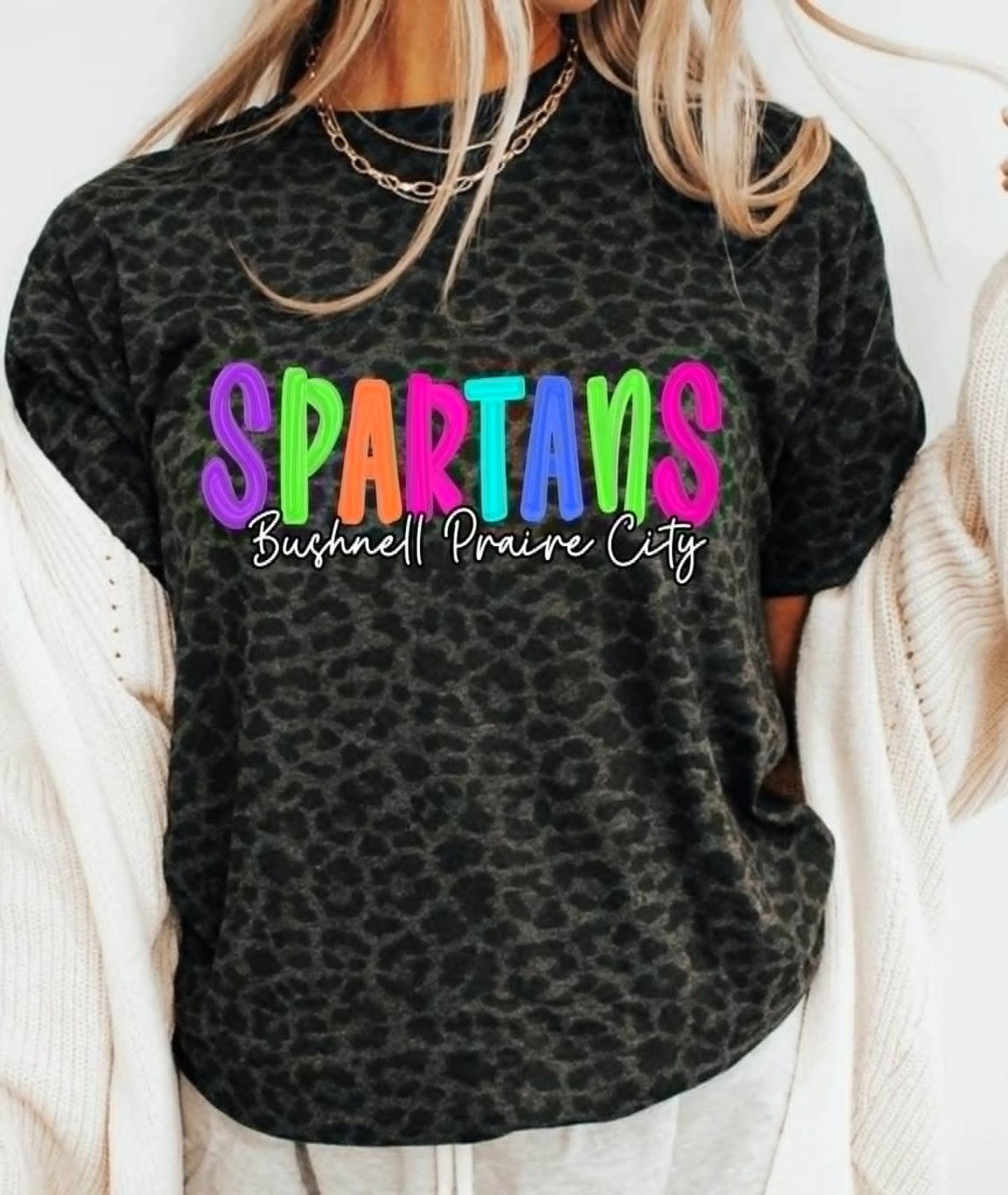 Wild & Bright Leopard Spirit | Bushnell Prairie City Spartans
