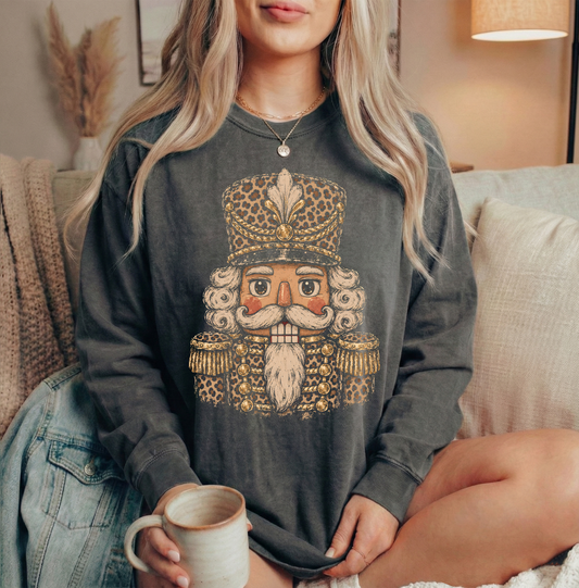 Christmas Leopard Nutcracker