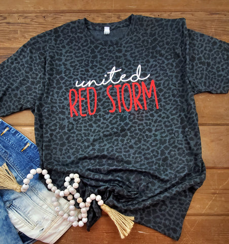 United Red Storm Leopard tee