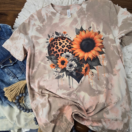 Leopard sunflower heart