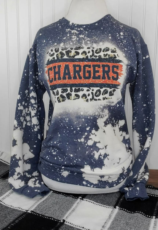 Chargers Glitter Leopard
