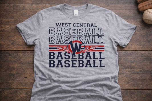 West Central Heat Baseball Stacked