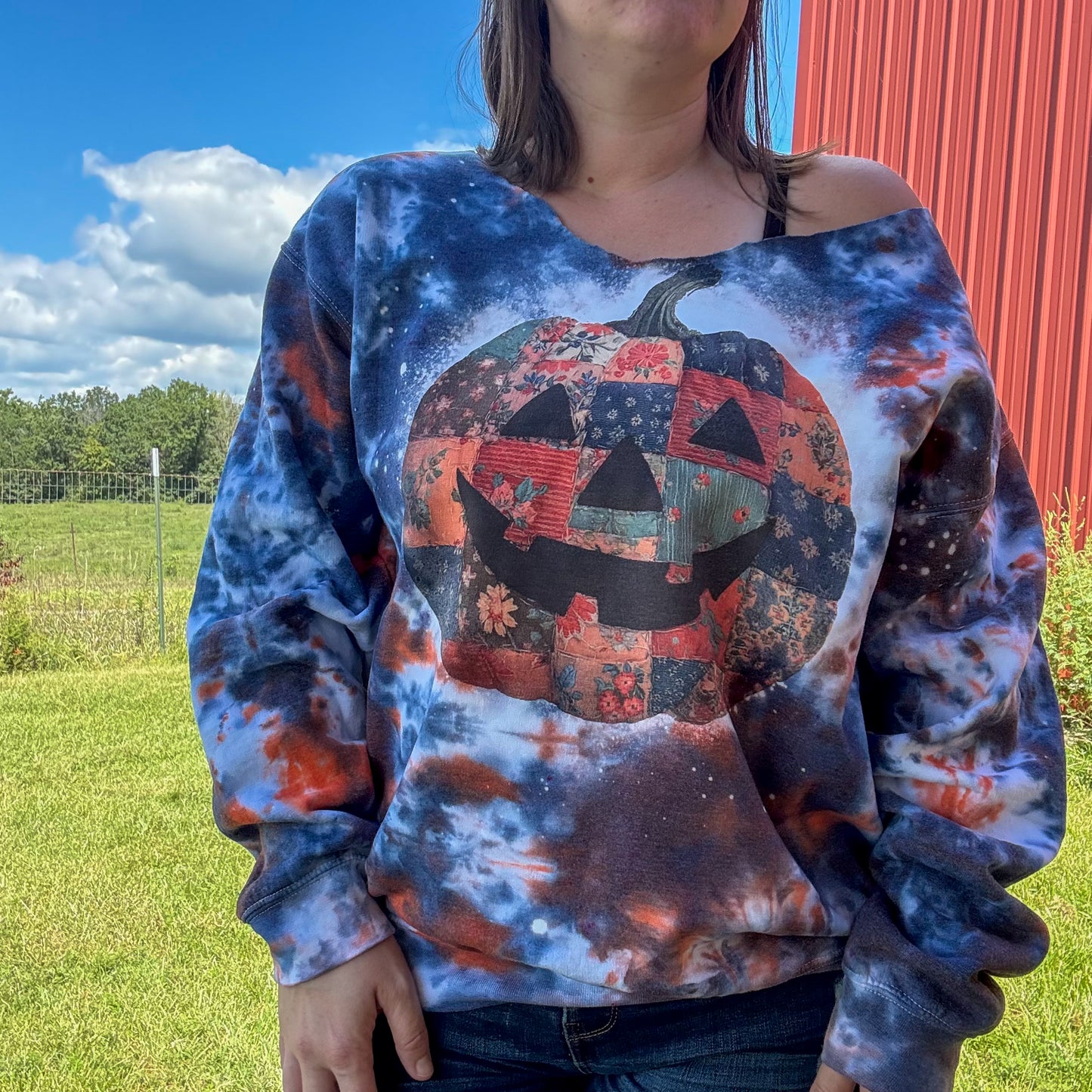 Tie Dye patchwork Pumpkin