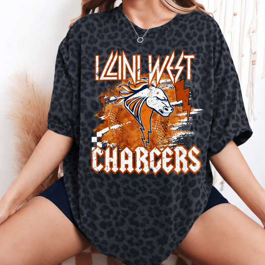 Chargers Rocker Tee Leopard