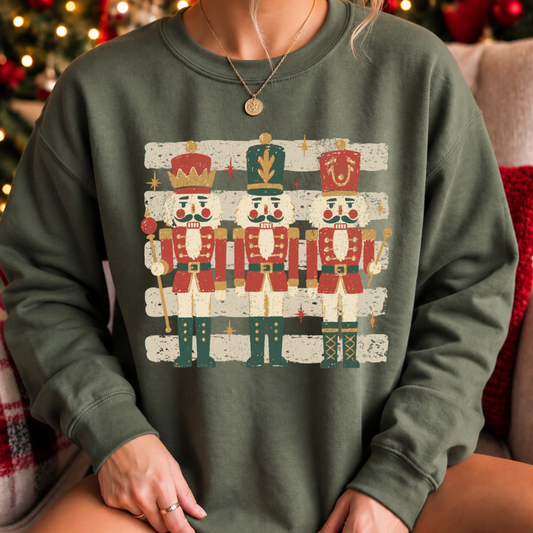 Vintage Nutcracker Trio Christmas Graphic Tee 🎄