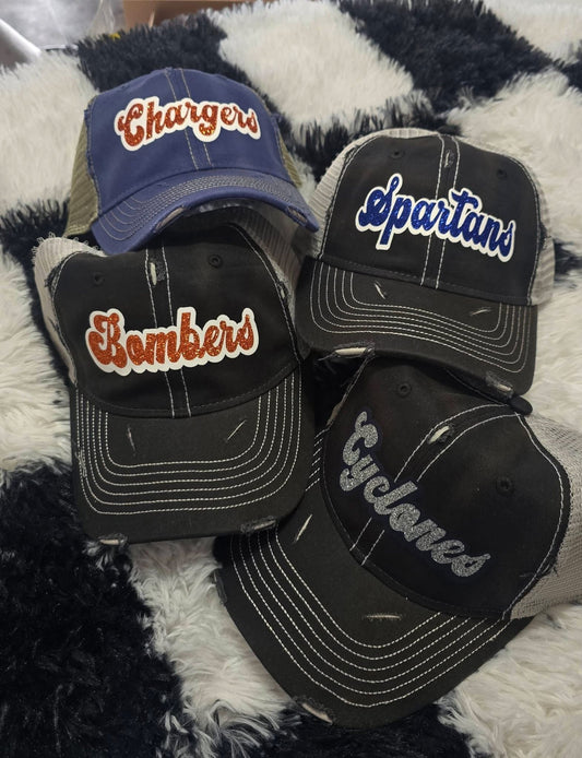 School Glitter Hats - Custom