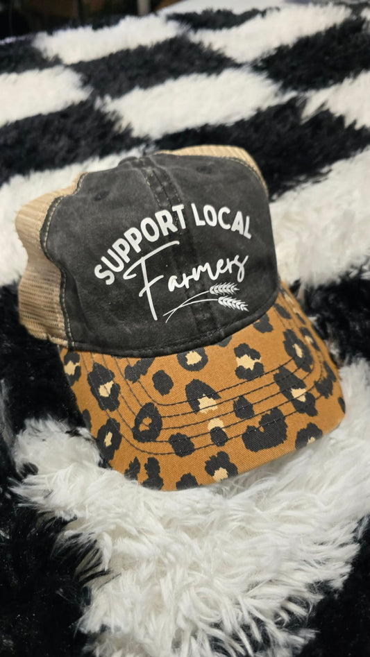Support Local Farmers Leopard Hat