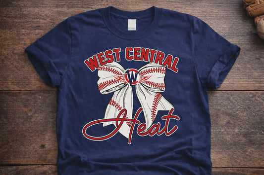 West Central Heat Baseball Bow