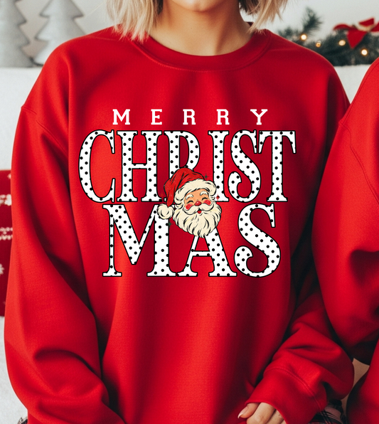 Christmas Santa polka dots