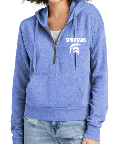 Spartans Logo 1/2 zip