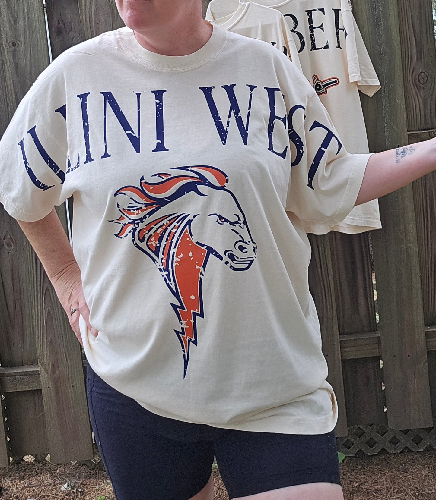 Illini West Oversized Distressed