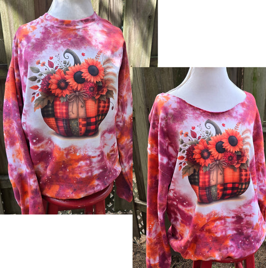 Tie Dye patchwork Sunflowers