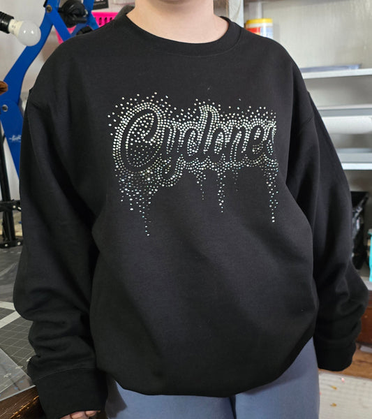 Rhinestone drip Cyclones