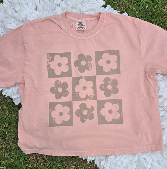 Boho floral Boxy crop