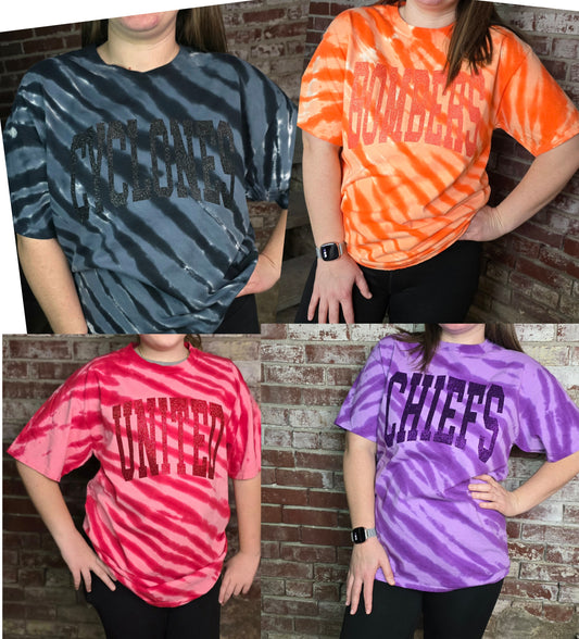 Spirit tie dye glitter