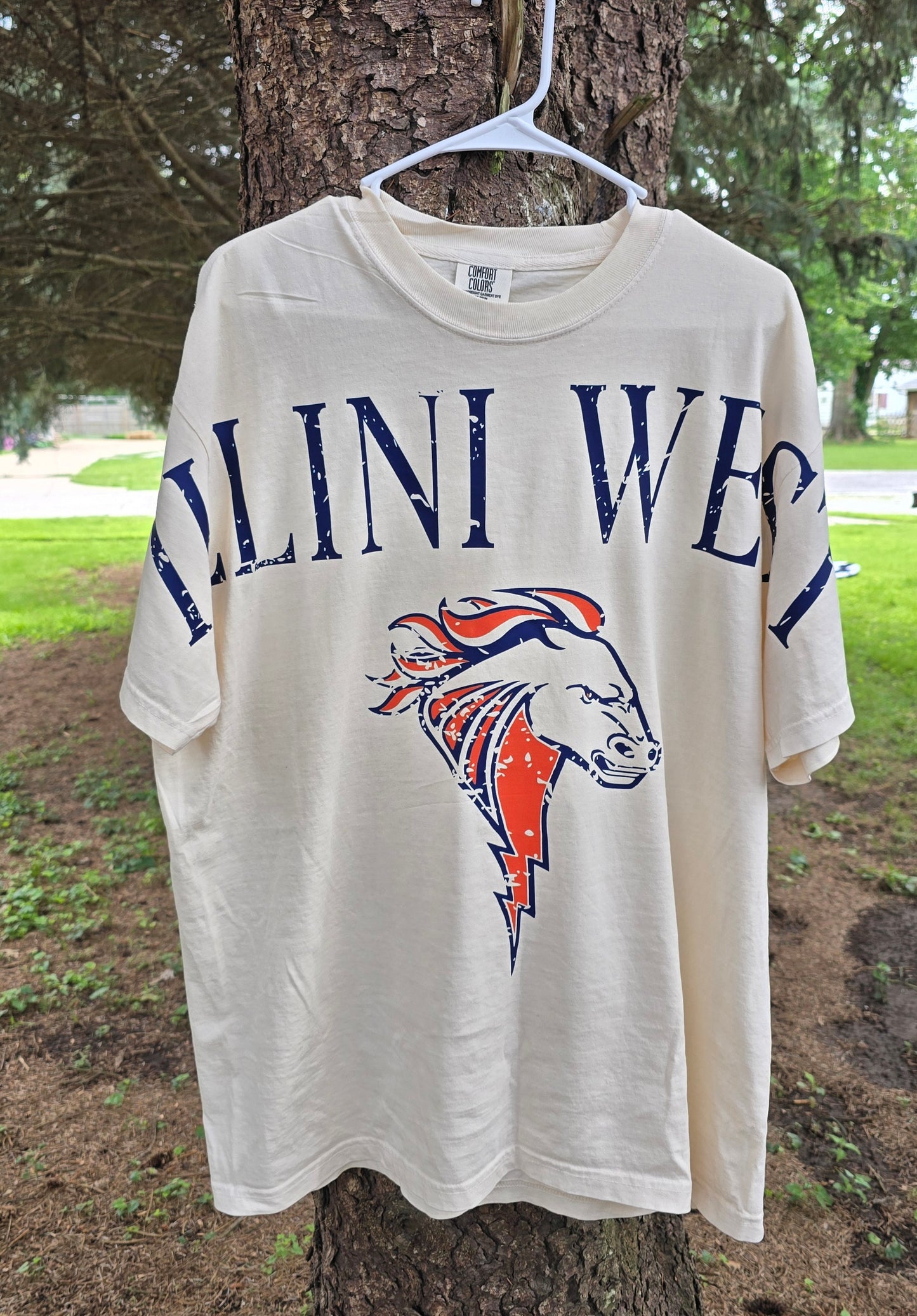 Illini West Oversized Distressed
