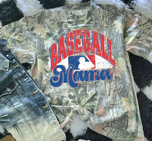 Camo Baseball mama