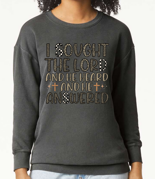 Sought the lord