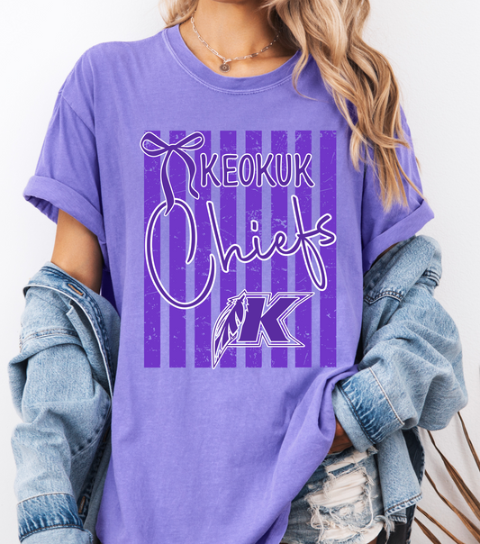 chiefs Striped tone on tone