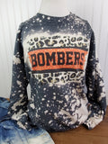 Bombers leopard bleached sweatshirt