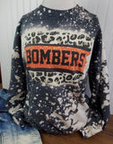 Bombers leopard bleached sweatshirt