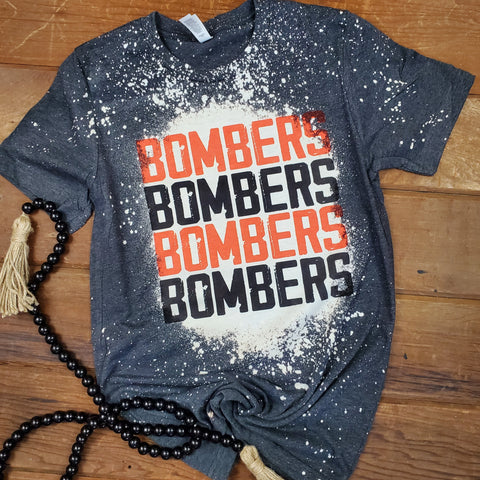 Bombers stacked bleached tshirt